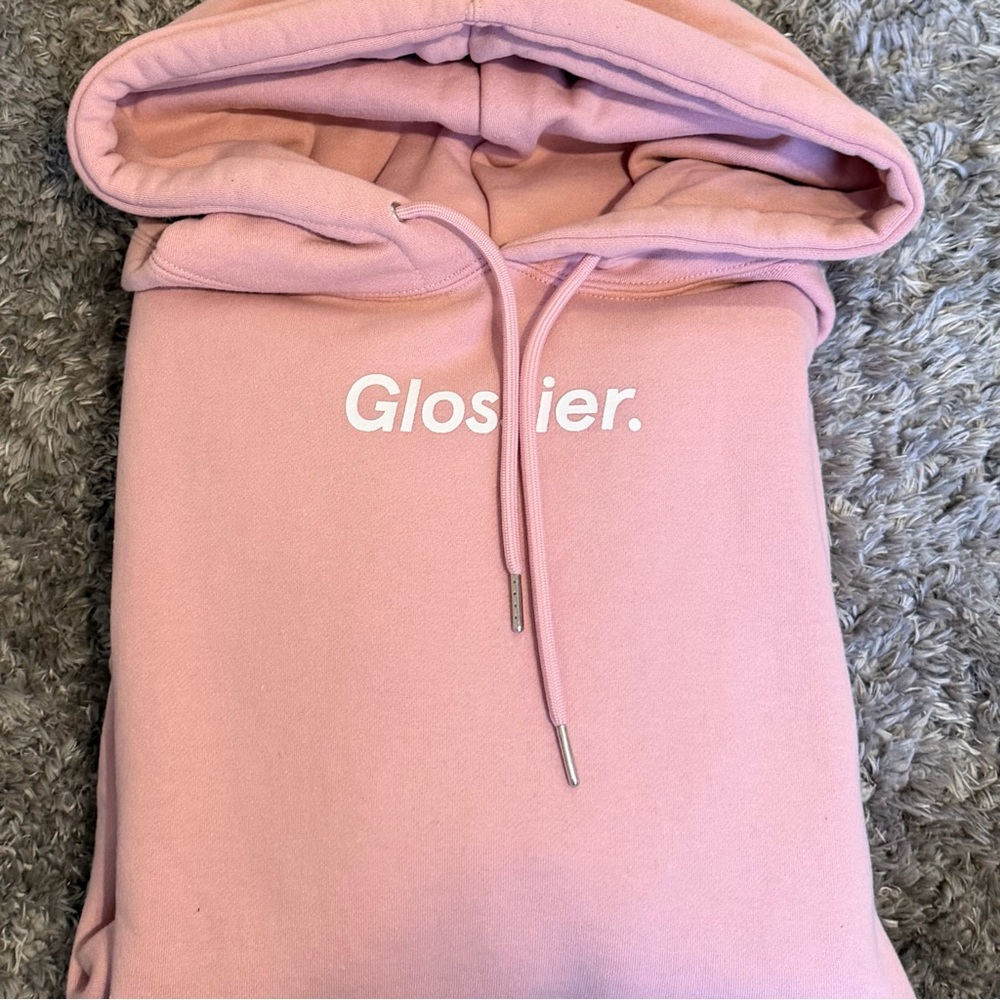 Glossier The Pink Hoodie, size small